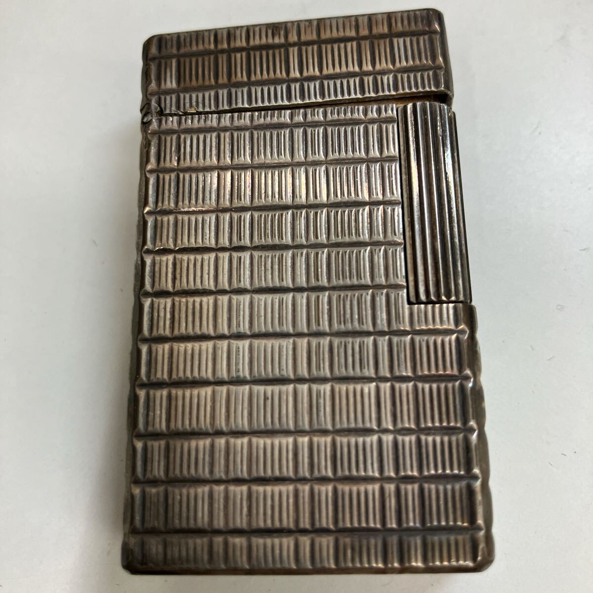 デュポン ガスライター ローラー式 シルバーカラー 喫煙具 喫煙グッズ ライター 箱付き 着火未確認【9330】