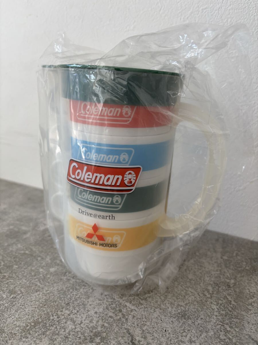 新品　 Coleman プラカップ ピッチャーセット　 三菱自動車 スタッキングカップ コールマン