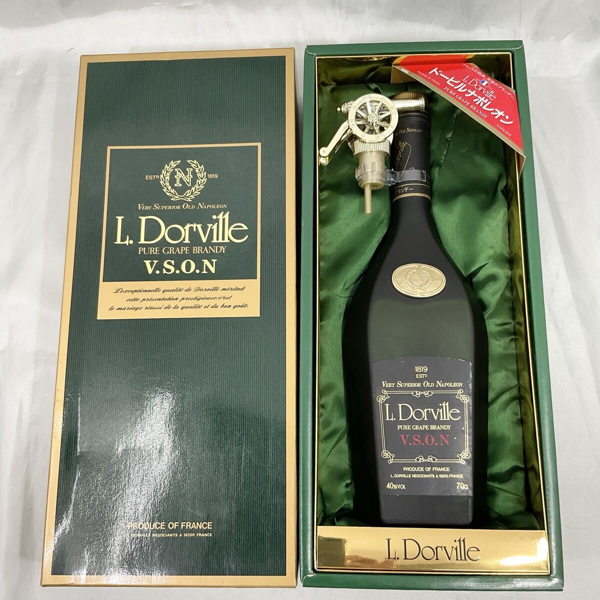 【未開封】L.Dorville VSON Napoleon1819 ドービルナポレオン V.S.O.N. フランス産 グレープブランデー 40%(C455)