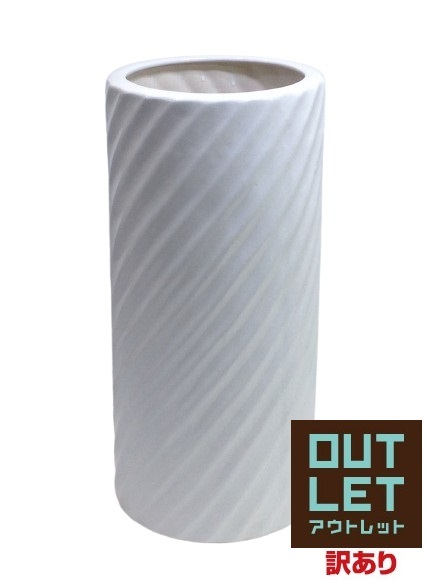 《アウトレット・訳あり品》陶器傘立て【ホワイト】　陶器 傘 傘立て 折りたたみ傘 レイングッズ 雨 アンブレラ アンブレラスタンド 収納