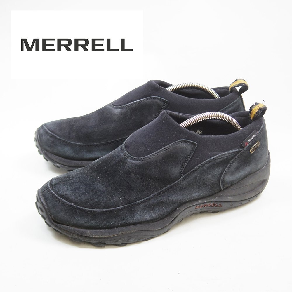 訳あり　10.5表記　28.5cm相当　MERRELL メレル スリッポン モックシューズ ブラック　POLARTEC　ポラーテック　Thinsulate　26.1.15/P4230