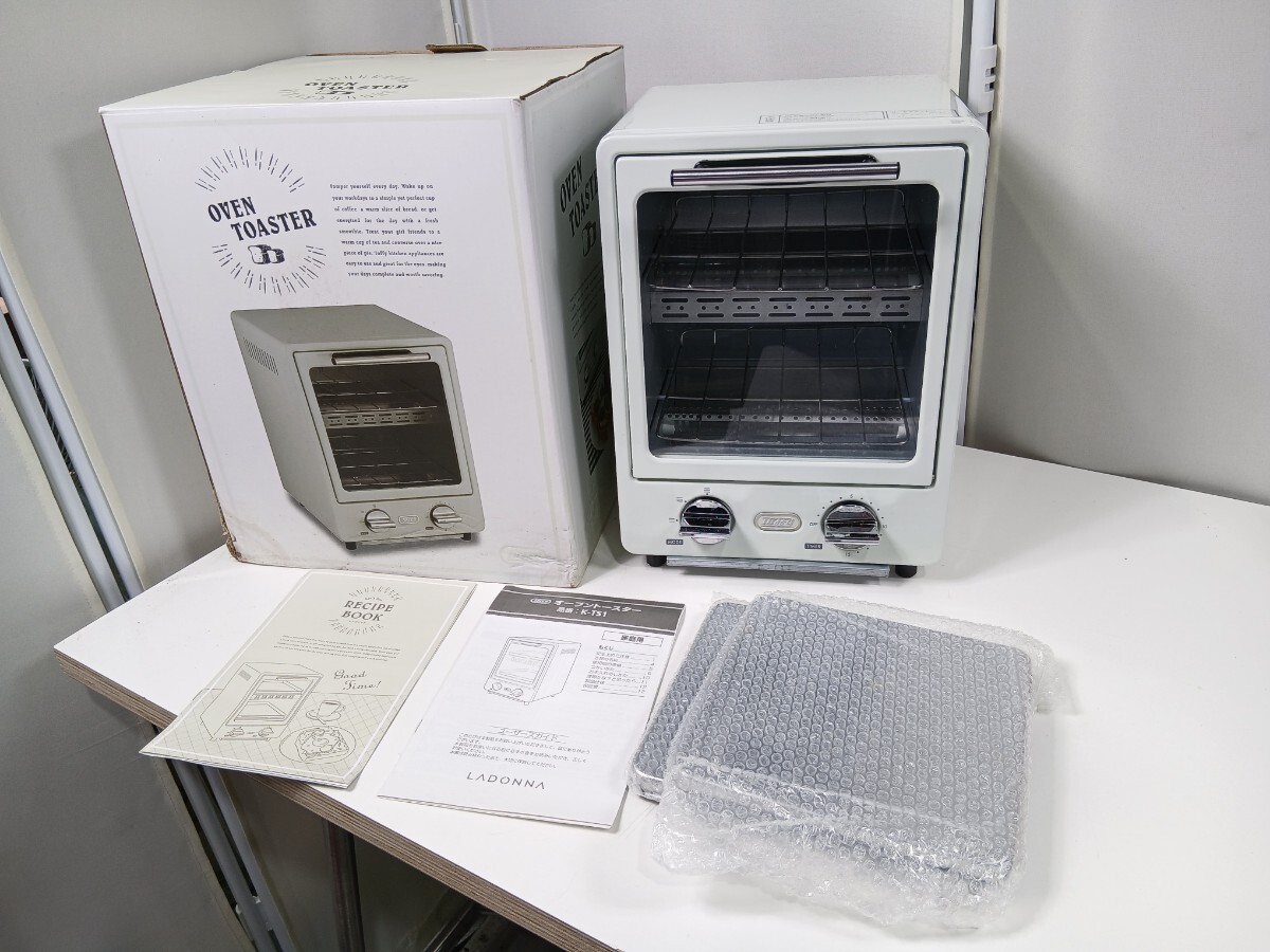 #1801 LADONNA ラドンナ TOFFY トフィー オーブントースター J-TS1-AW 縦型 トースター/和歌山県にて引き取り大歓迎