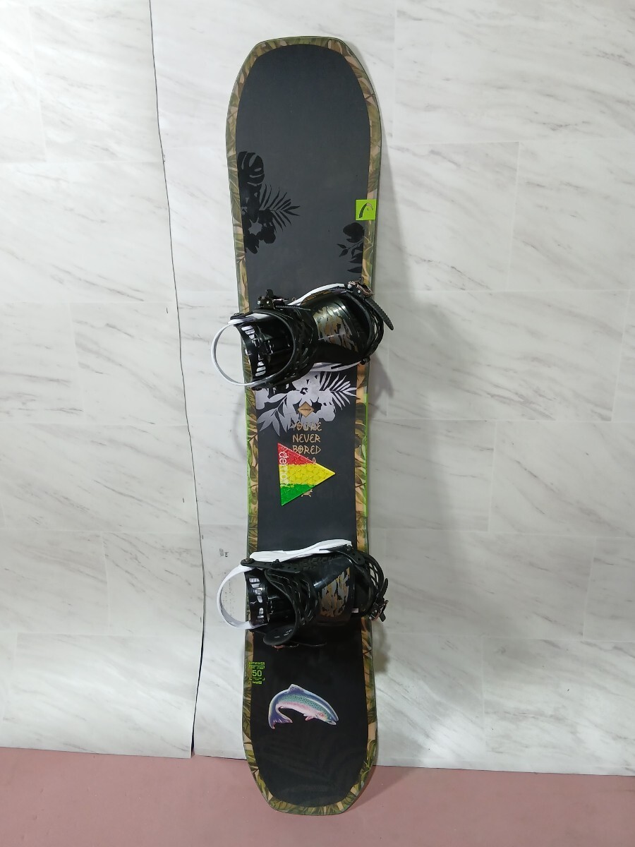 #1815 HEAD ヘッド DAYMAKER スノーボード 板 kiss mark ビンディング セット/和歌山県にて引き取り大歓迎