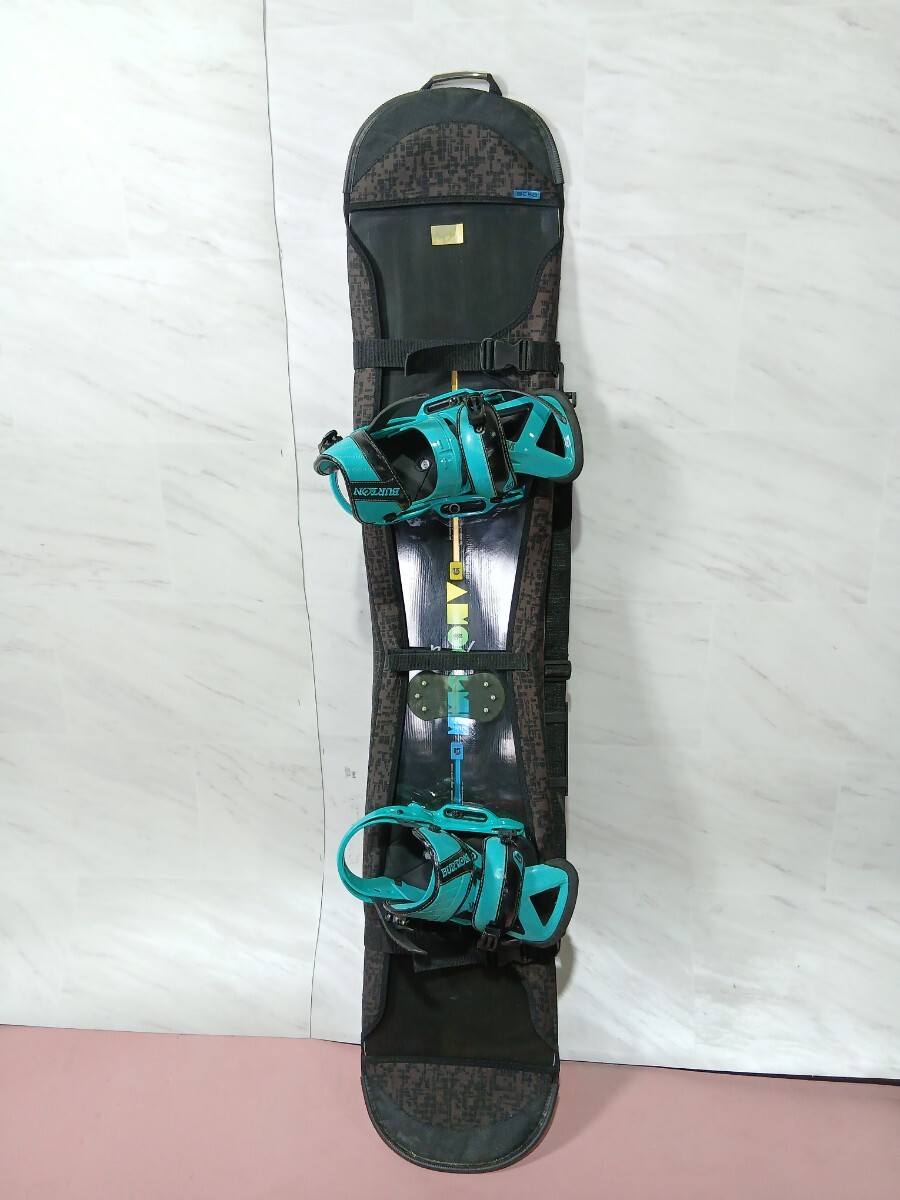 #1796 BURTON スノーボード 152cm ビンディング Mサイズ セット スノボー 板 バートン カバー付き/和歌山県にて引き取り大歓迎