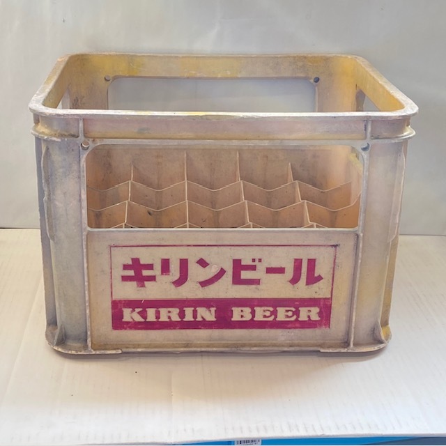 当時モノ 希少 旧ロゴ ビンテージ 昭和レトロ KIRIN キリンビール ビールケース 大20本用 瓶ケース ドリンクケース インテリア 腰かけ 椅子