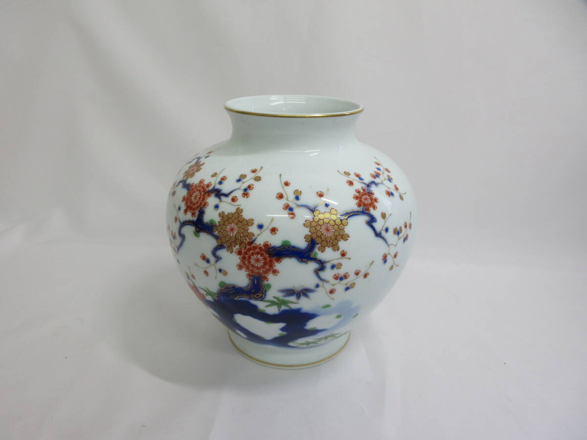 深川製磁　金縁　花瓶　花入　花器　陶磁器　インテリア　置物　