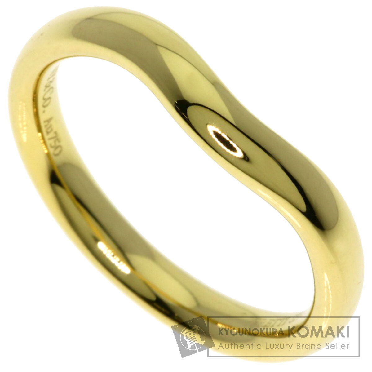 TIFFANY&Co. ティファニー カーブドバンド リング・指輪 K18イエローゴールド レディース 中古