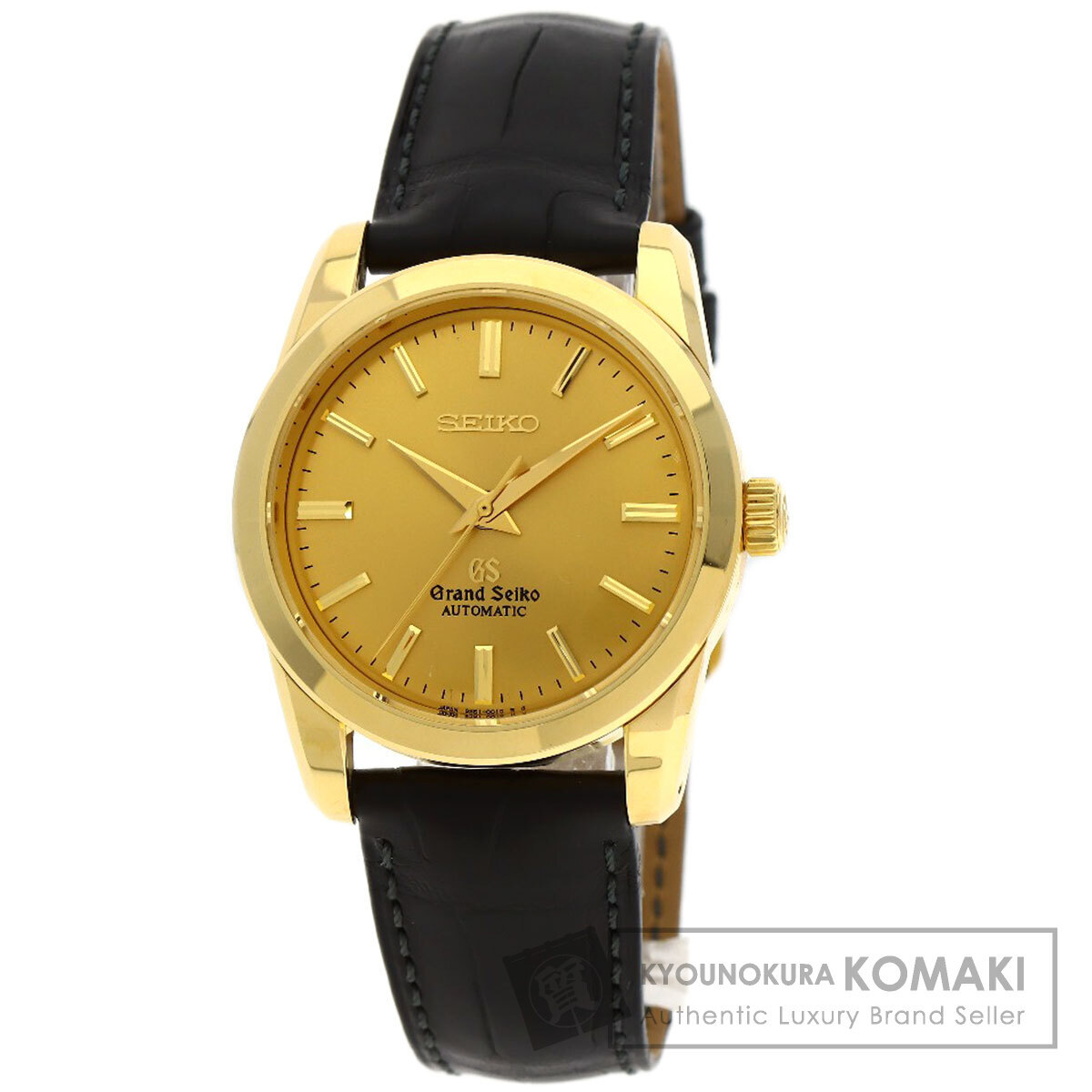 SEIKO セイコー SBGR002 9S51-0010 グランドセイコー ラウンドフェイス 腕時計 K18イエローゴールド クロコダイル メンズ 中古