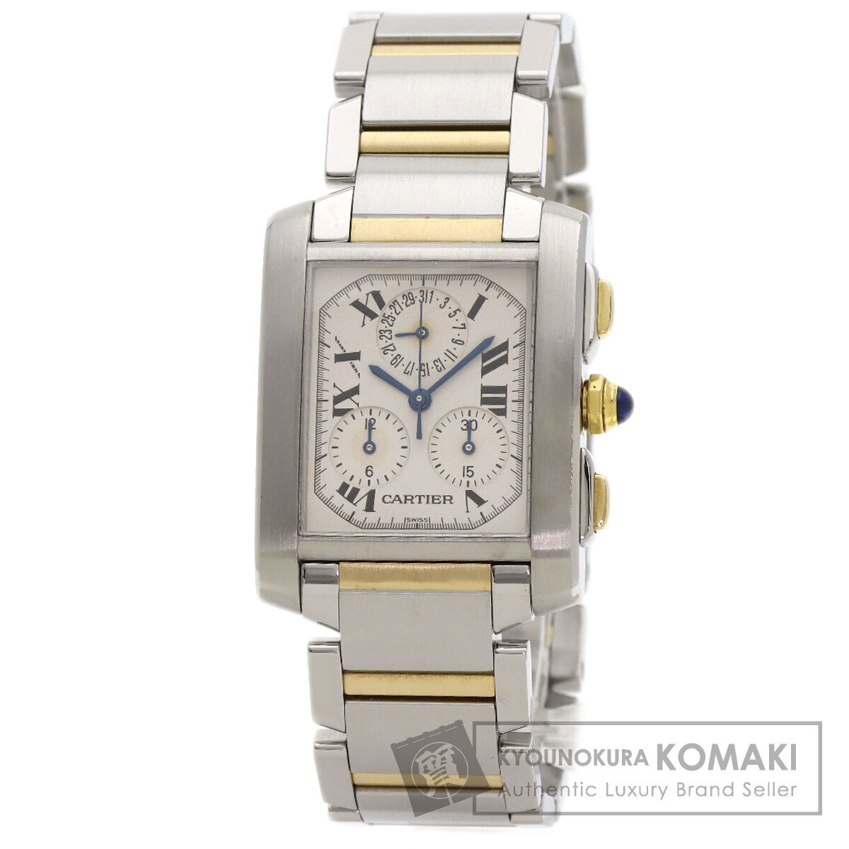 CARTIER カルティエ W51004Q4 タンクフランセーズ クロノリフレックス 腕時計 ステンレススチール SSxK18YG メンズ 中古