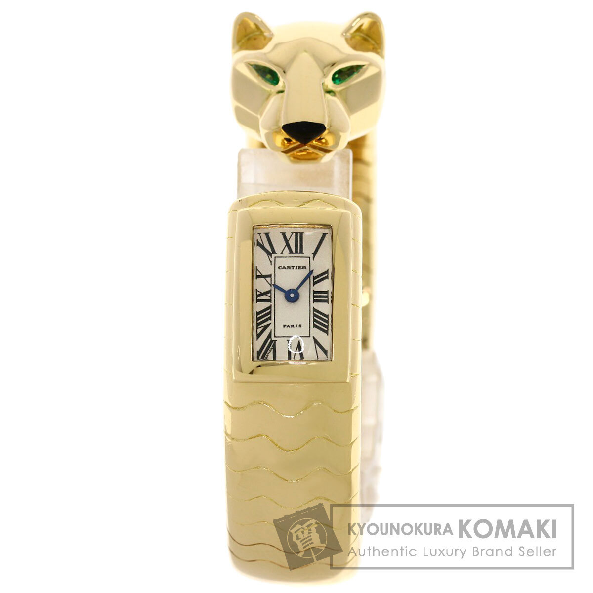 CARTIER カルティエ パンテール ラカルダ バングル 腕時計 K18イエローゴールド K18YG レディース 中古