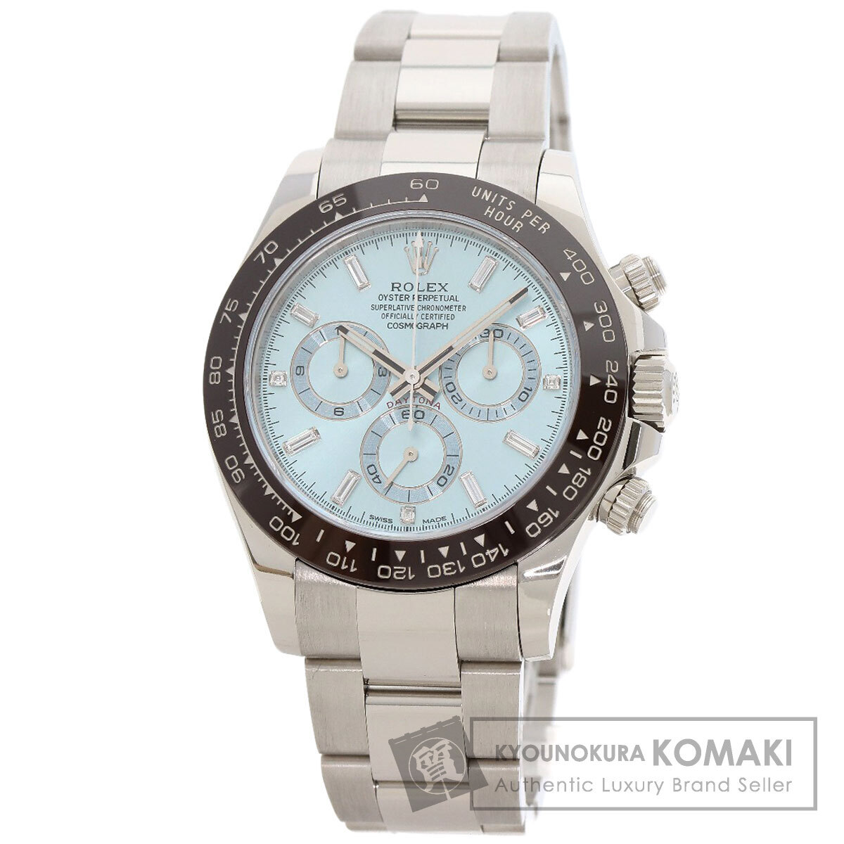 ROLEX ロレックス 116506A コスモグラフ デイトナ アイスブルー 文字盤 ダイヤモンド 腕時計 プラチナ PT メンズ 中古