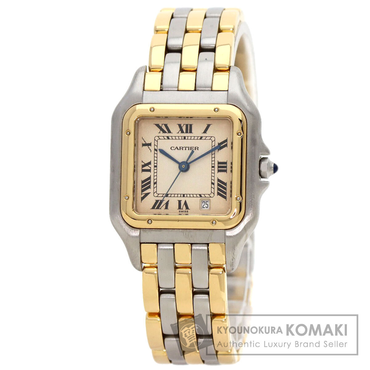 CARTIER カルティエ W25028B8 パンテール MM 3ロウ 腕時計 ステンレススチール SSxK18YG ボーイズ 中古