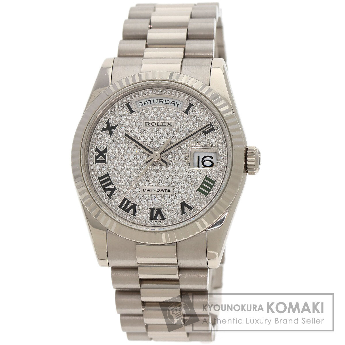 ROLEX ロレックス 118239 デイデイト 松坂屋400周年モデル 30本限定 腕時計 K18ホワイトゴールド K18WG メンズ 中古