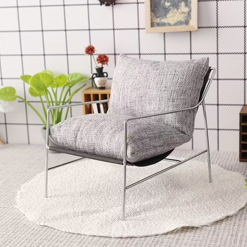 ミニチュア家具 1/6スケール 一人用ソファ 椅子 クッション ミニ 家具 ドールハウス 撮影用 バービー人形サイズ フィギュア 小物 t9598