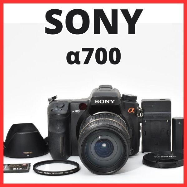 B08[7298]4★美品★ ソニー SONY α700 ボディ 18-200mm レンズセット DSLR-A700