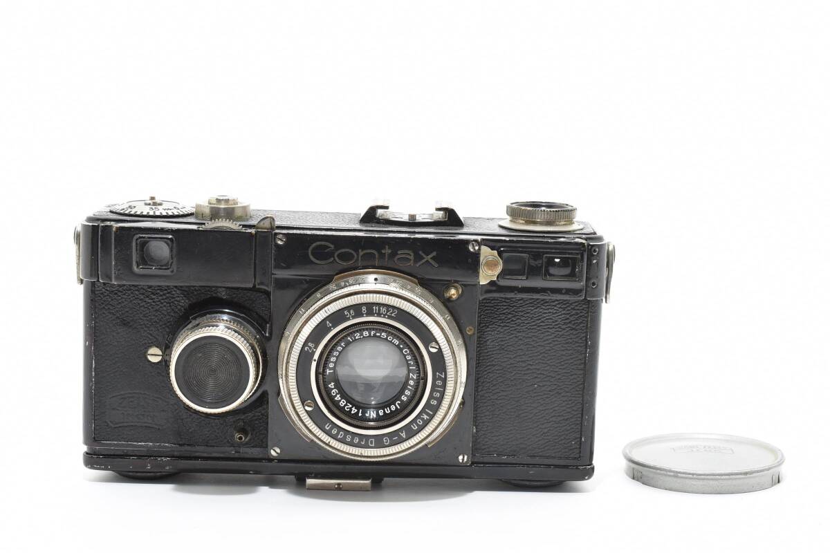～希少＊ツァイス・イコン Zeiss Ikon CONTAX I型 / Tessar 5cm F2.8 ニッケル 沈胴 フィルム レンジファインダーカメラ