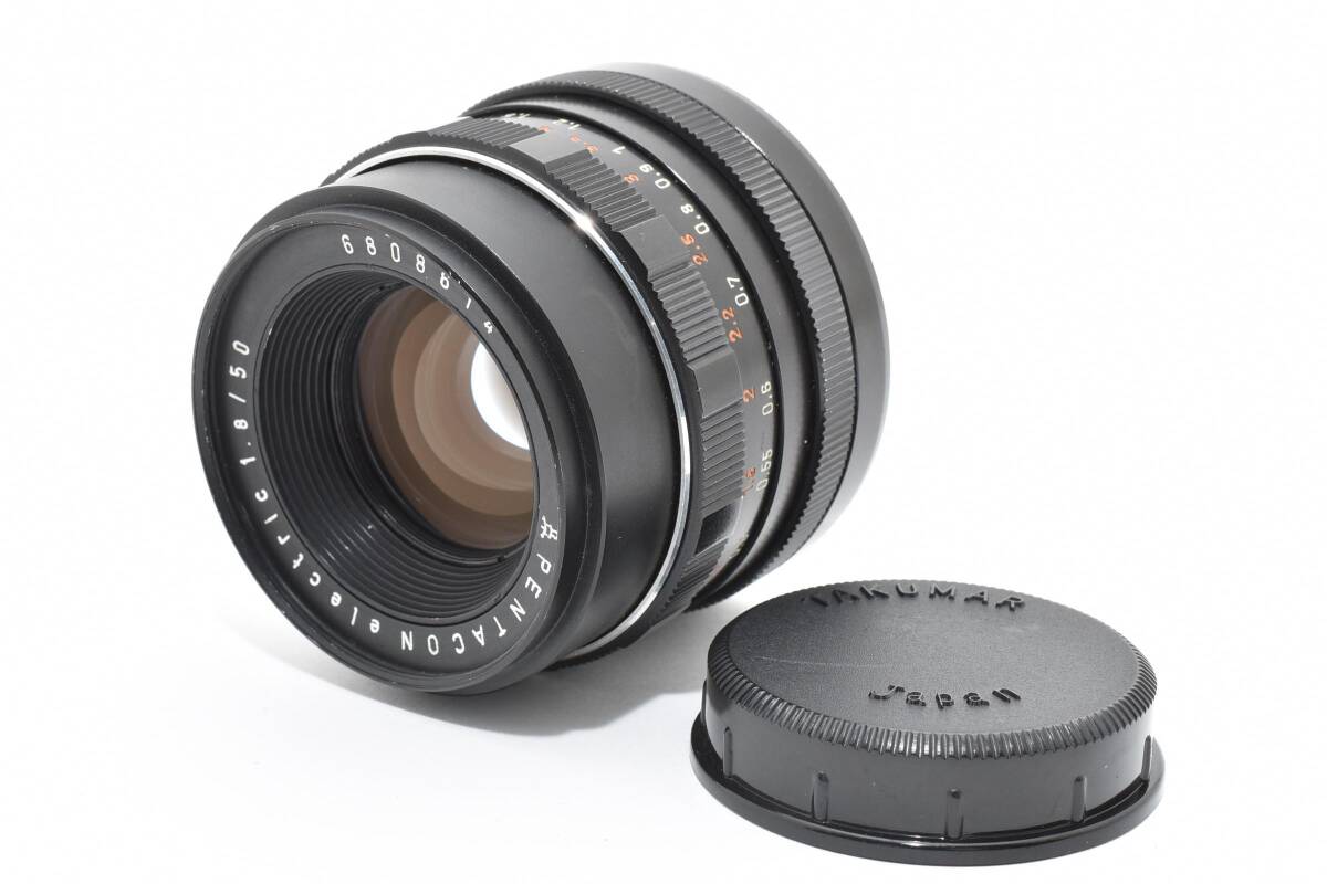 希少＊ドイツ製 PENTACON electric 1.8/50 M42 バイカラー 前期型 絞込ボタン