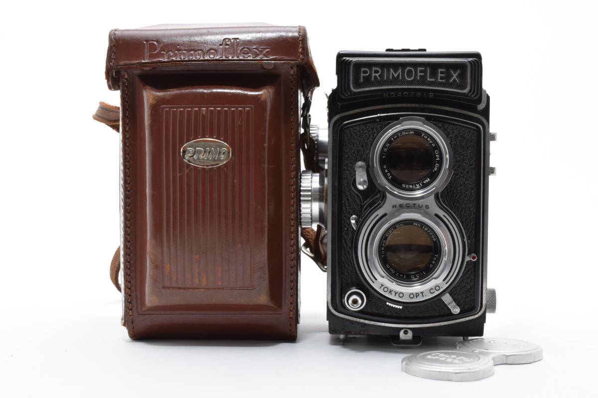 ケース付＊ Primoflex IVa Rectus Toko 7.5cm F3.5 二眼カメラ プリモフレックス