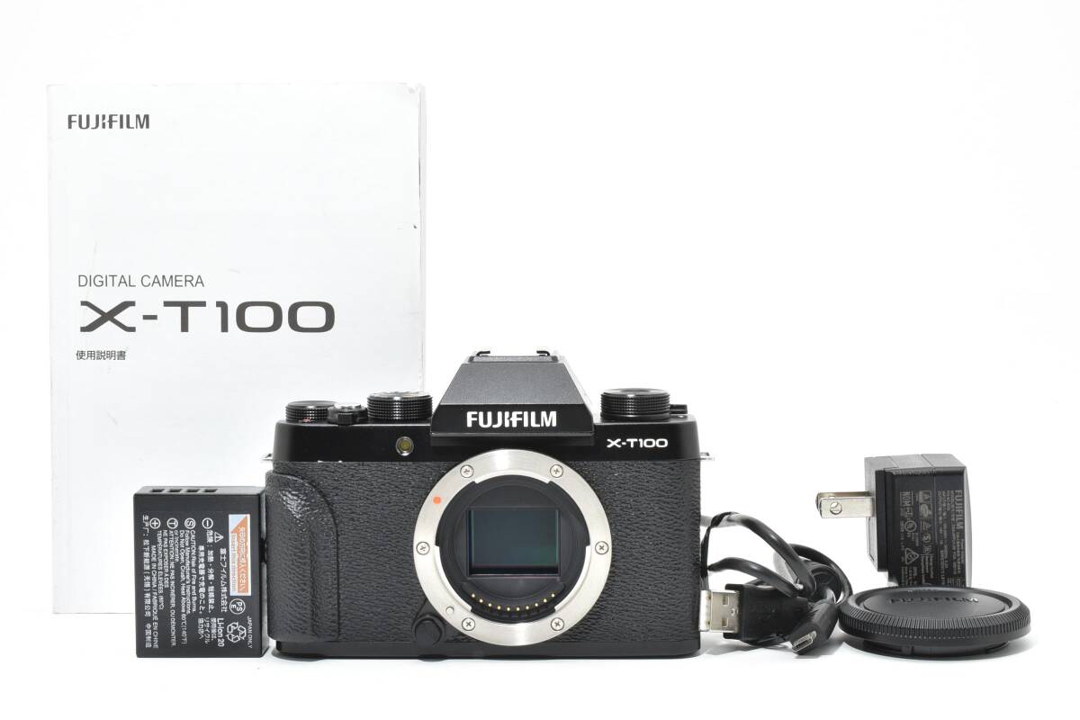 ～＊富士フイルム FUJIFILM X-T100 ボディ ミラーレス一眼カメラ ブラック 付属品多数