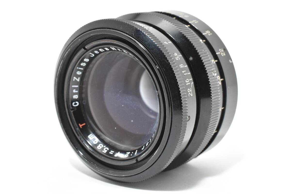 希少＊Carl Zeiss Jena Biotar 58mm F2 T ブラック エキザクタマウント ビオター 5.8cm