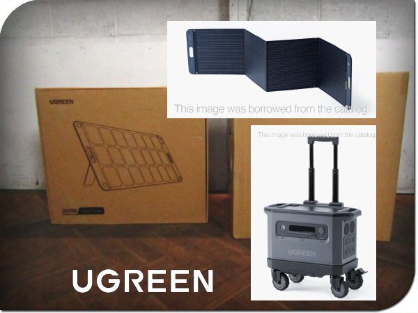 ■新品■未使用品■UGREEN/ユーグリーン■ポータブル電源 PowerRoam 2200（2048Wh）/ソーラーパネル 200W■2点セット■32万■khh3638k