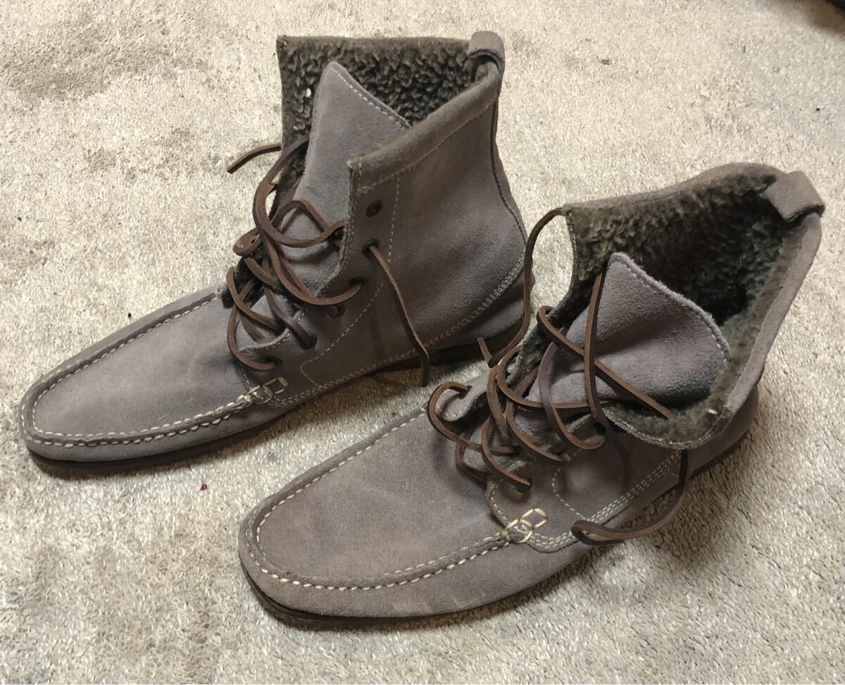 バックスキンハーフ丈ブーツ・ポルトガル製 インディアンチックな感じ・Trendy foot wear