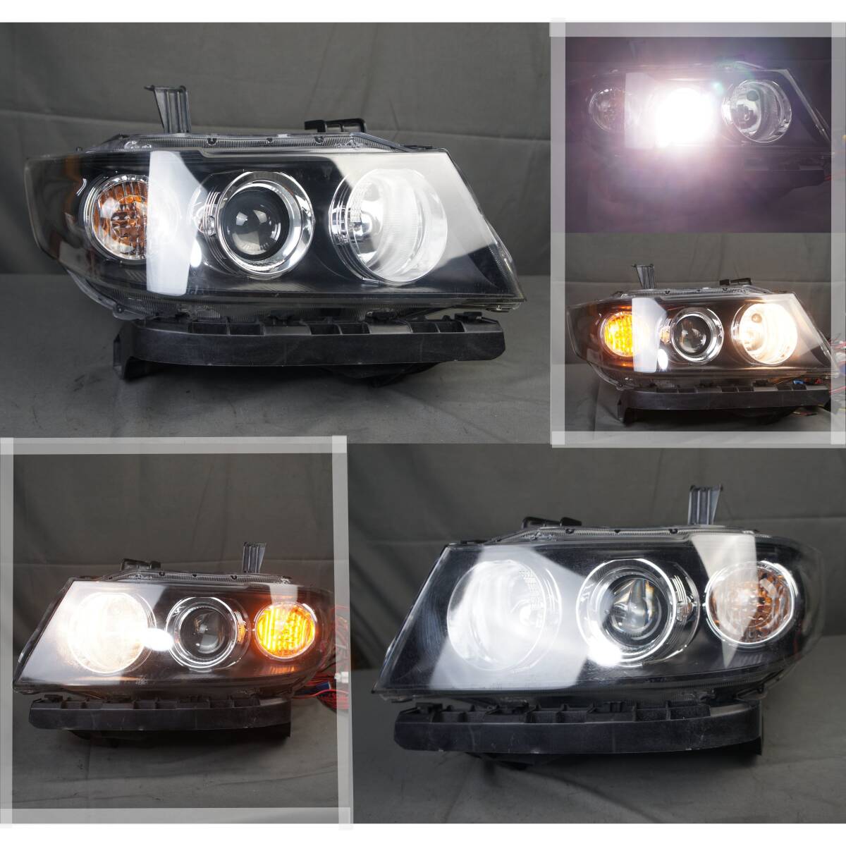 レンズ再生/点灯OK 左右 HID ヘッドライト JE1 後期 ゼストスパーク ヘッドランプ 100-22911 参考 33101-SYA-J01 33151-SYA-J01 JE2@16876s