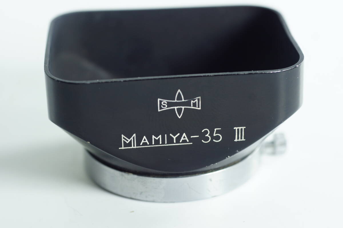plnyeA004『並品』 MAMIYA-35 III マミヤ 内径36mm カブセ式 角型メタルフード