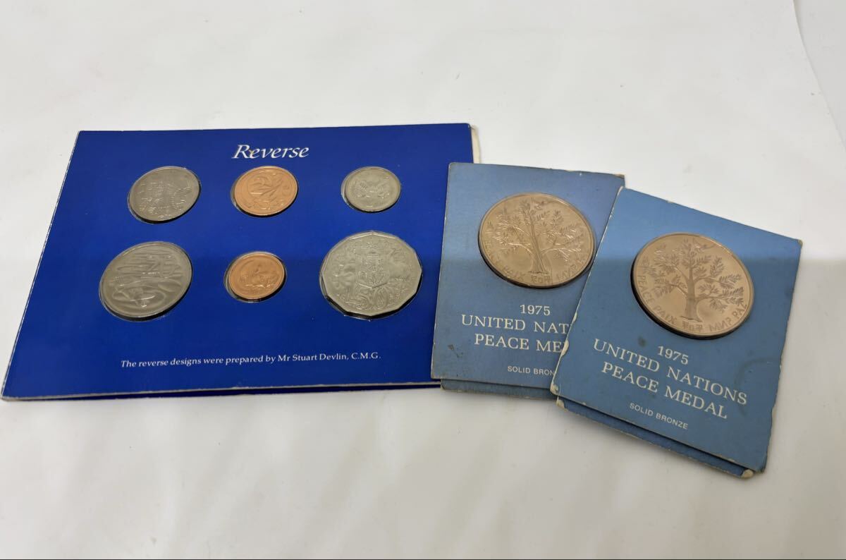 コインセット 記念コイン イギリス　世界の硬貨 国連平和記念メダル　アメリカ