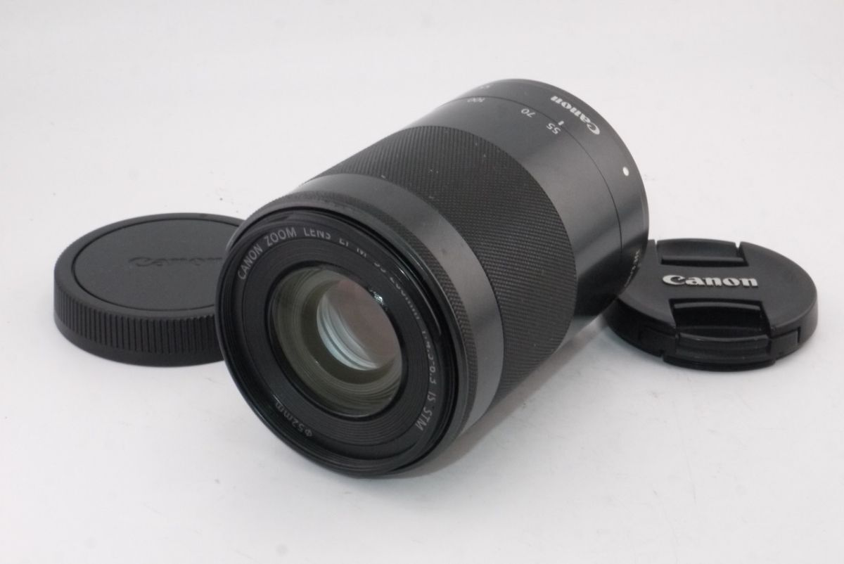 ★実用良品★キヤノン CANON EF-M 55-200mm F4.5-6.3 IS STM ブラック #2222 #0081