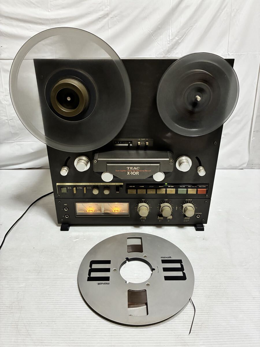 T368 通電/回転確認済 オープンリールデッキ TEAC ティアック X-10R リール3本付　ジャンク maxell SONY