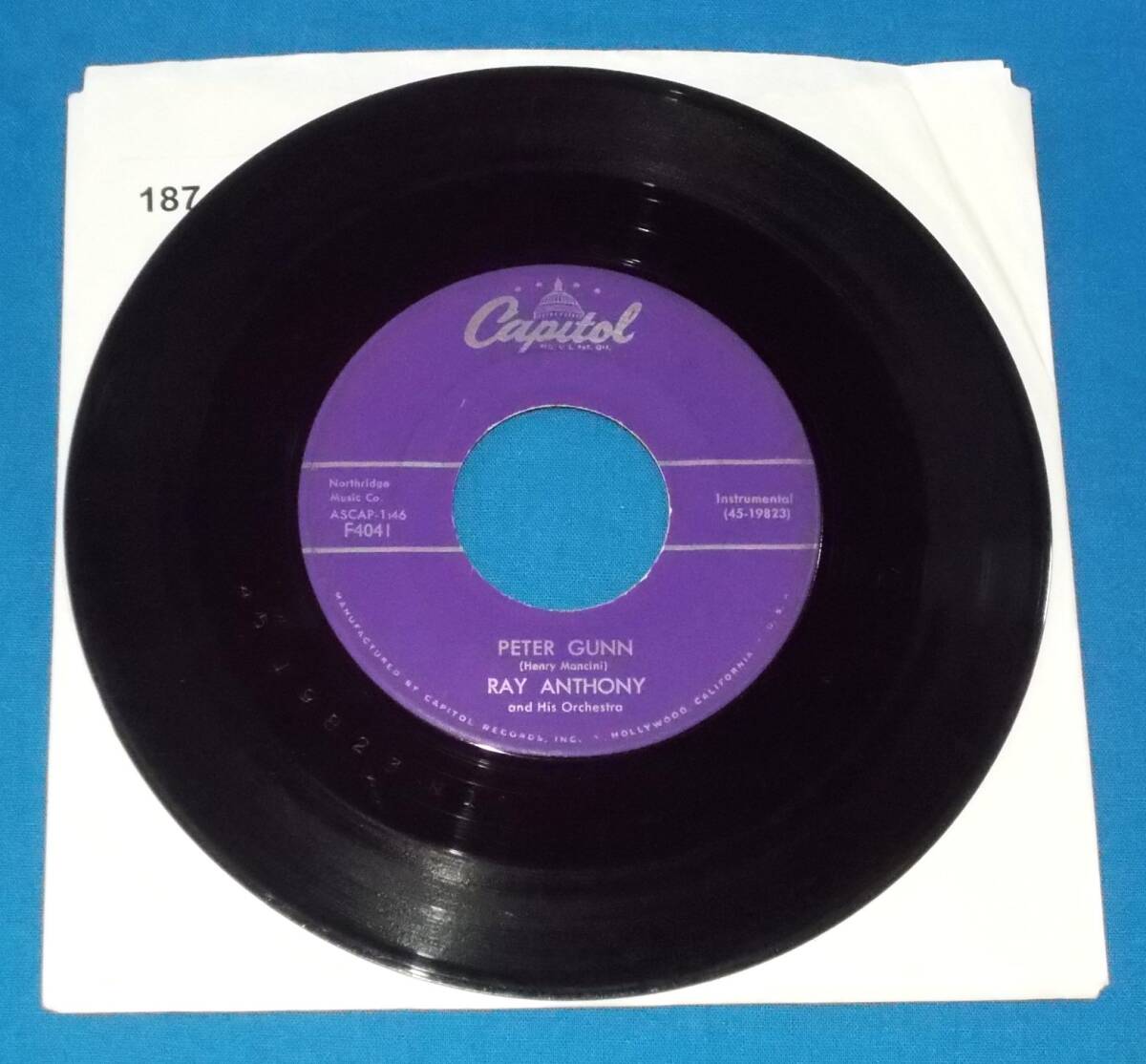 ☆7inch EP★US盤●RAY ANTHONY AND HIS ORCHESTRA/レイ・アンソニー楽団「Peter Gunn/ピーター・ガンのテーマ」50sJAZZ名曲!●