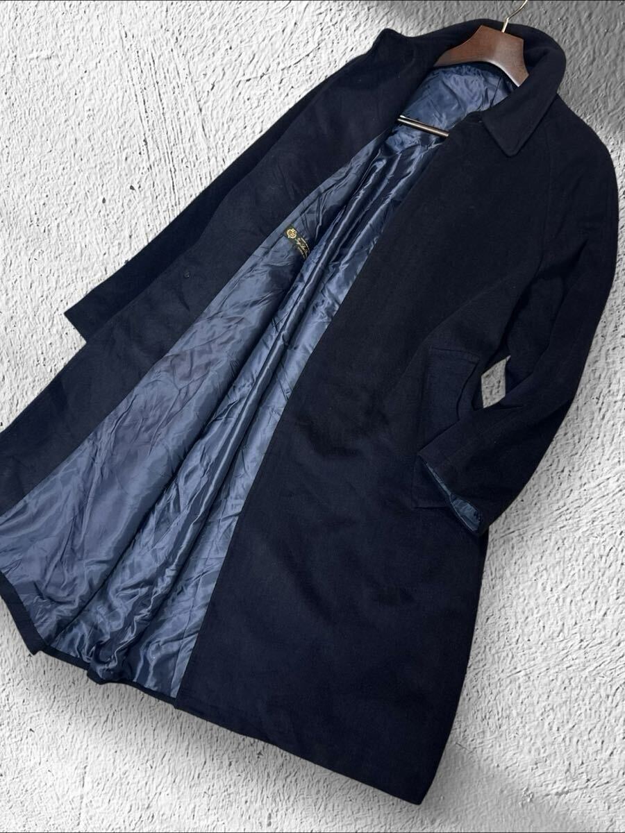 SX05 Paul Smith × Loro Piana【極艶極トロ!!紳士の風格】ポールスミス ロロピアーナ チェスターコート メンズ ダークネイビー M〜L位