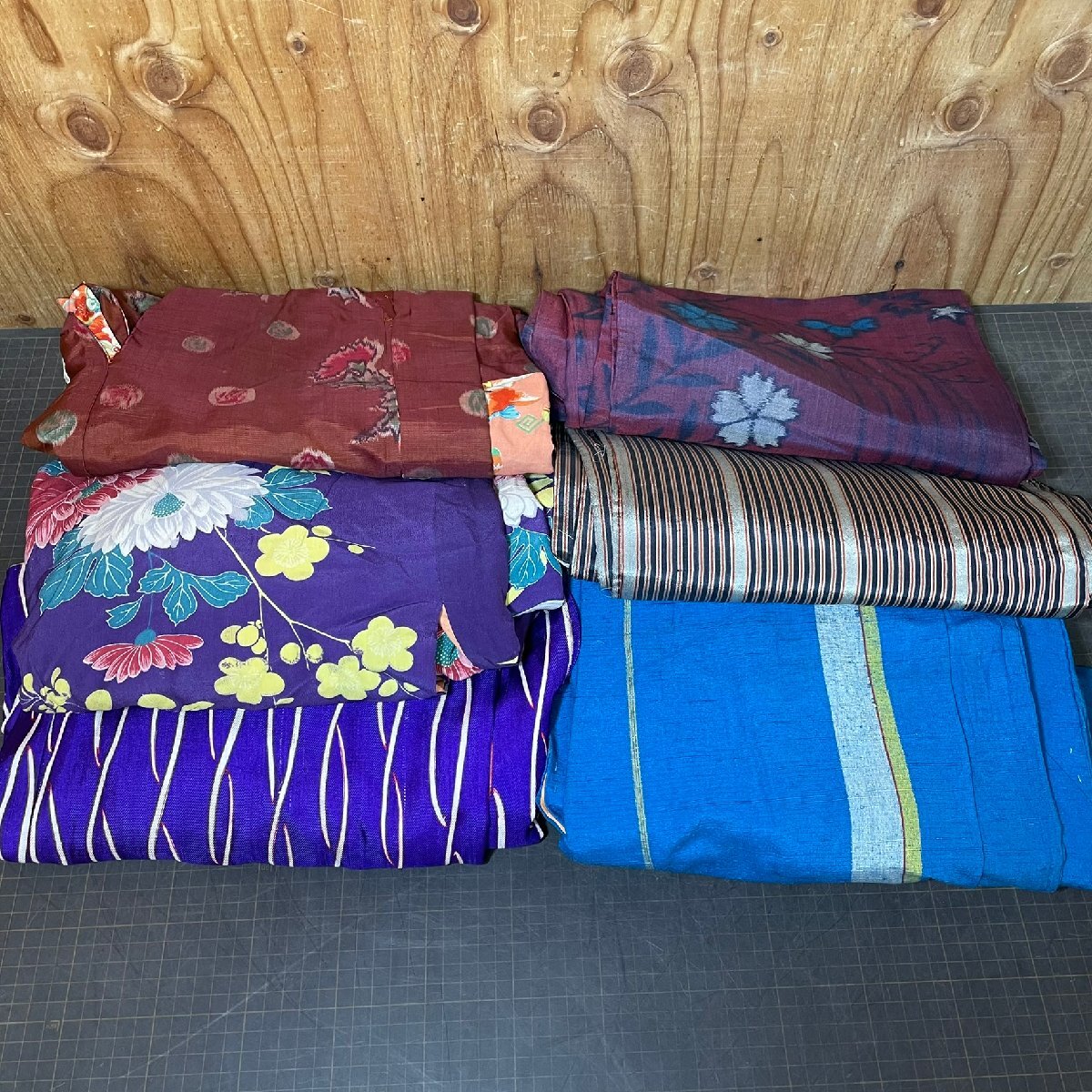【21627Q159】和装 まとめて 着物4着/羽織2着 大正ロマン 大正浪漫 昭和レトロ 昔着物 生地 布地 リメイク材料 リメイク素材 ハンドメイド
