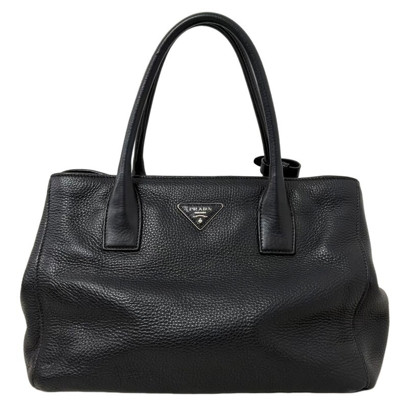PRADA プラダ VIT DAINO ヴィッテロダイ トートバッグ BN2808 NERO ブラック 本革 レザー 2WAYバッグ レディース 【中古】 22601K560