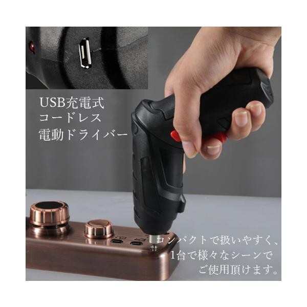 電動ドライバー セット 充電式 小型 コードレス 工具 DIY 専用ケース付き ドリル ビット 2way L字 ストレート 送料無料