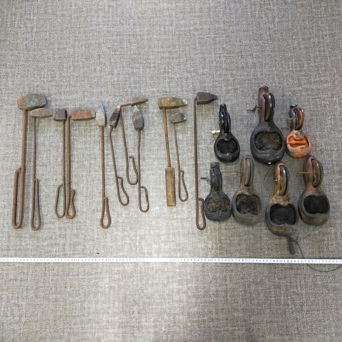 す3999 焼きごて 墨壺 はんだごて 焼ごて 半田ごて 墨壷 まとめて 古道具 アンティーク ヴィンテージ レトロ 当時物 古道具 時代物