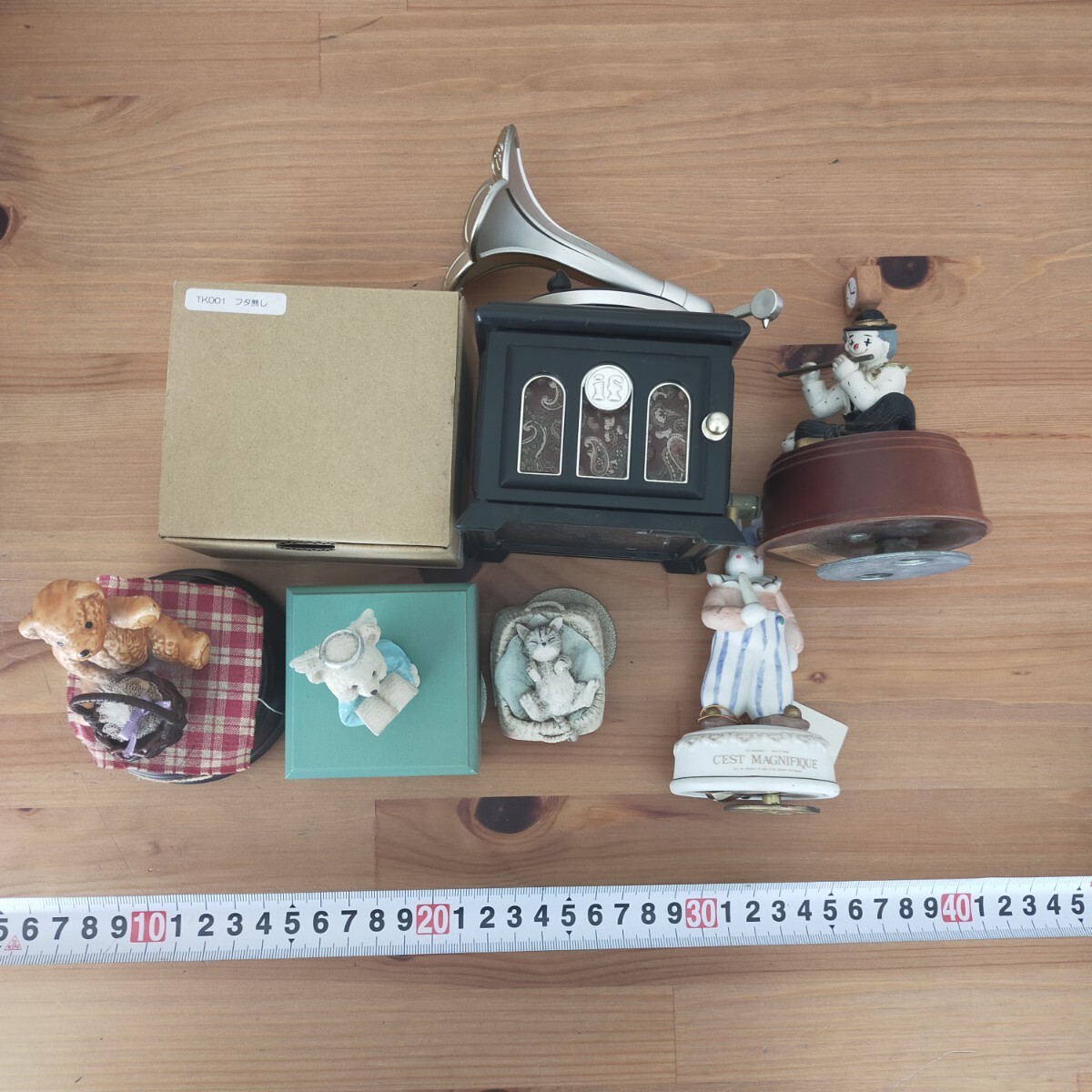 す4048 オルゴール ジュエリーボックス Lady Mate ピエロ 人形 うさぎ クマ 蓄音機 テディベア 天使 猫 アンティーク まとめ