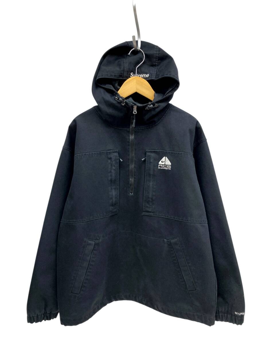 NIKE ACG ナイキエーシージー×Supreme シュプリーム 22AW Denim Pullover デニムプルオーバー パーカー ジャケット DO7198-010 M 黒/028