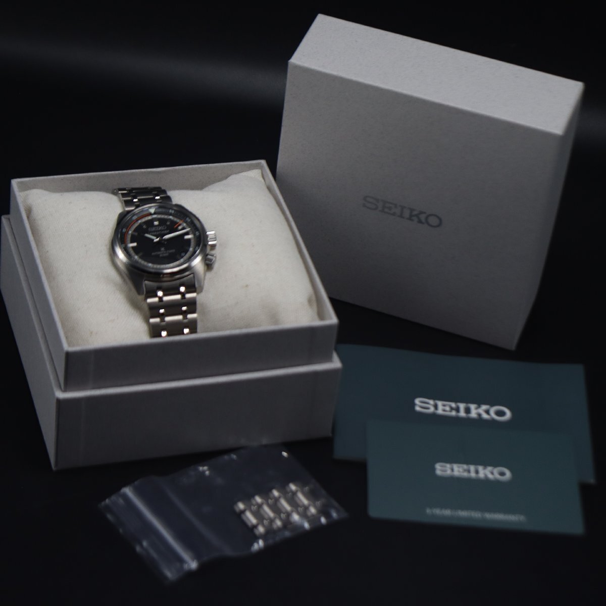 美品 SEIKO セイコー プロスペックス スピードタイマー 6R55-00L0 20BAR 自動巻き デイト 保証/コマ/箱 純正ブレス メンズ腕時計
