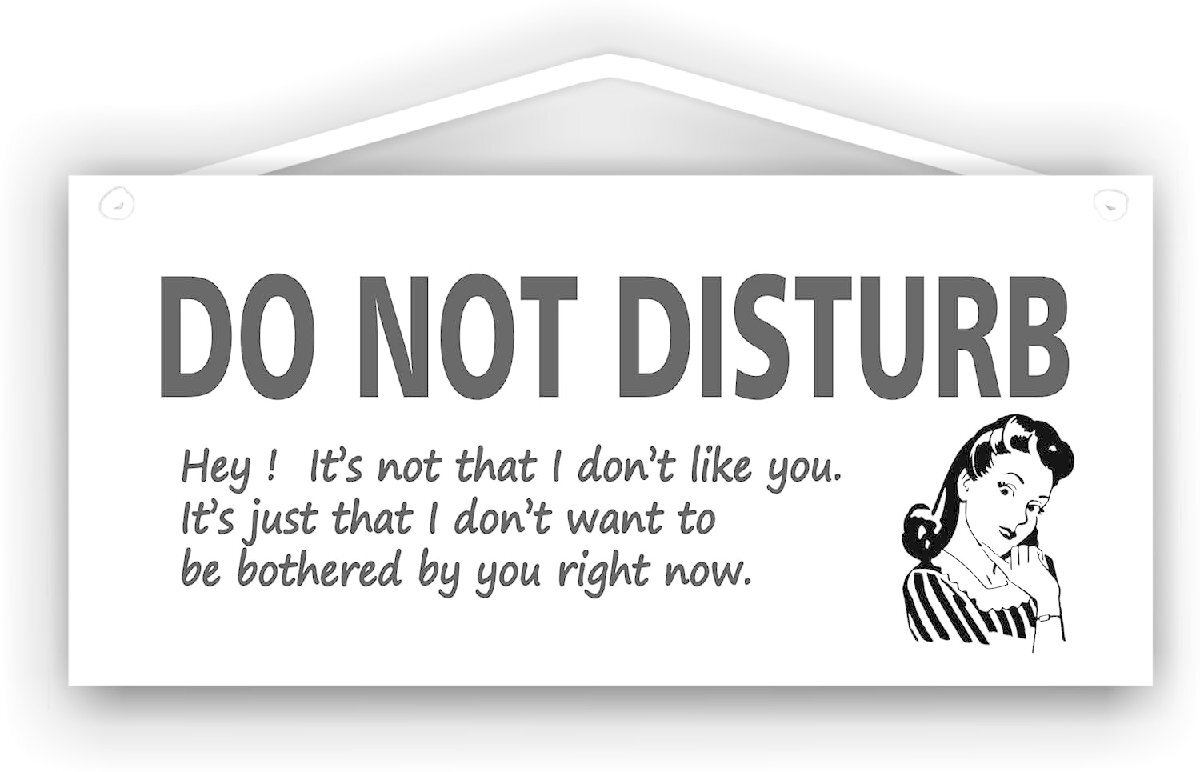 DO NOT DISTURB ドアサイン ドアプレート レトロサイン　在宅ワーク・プライベート表示用