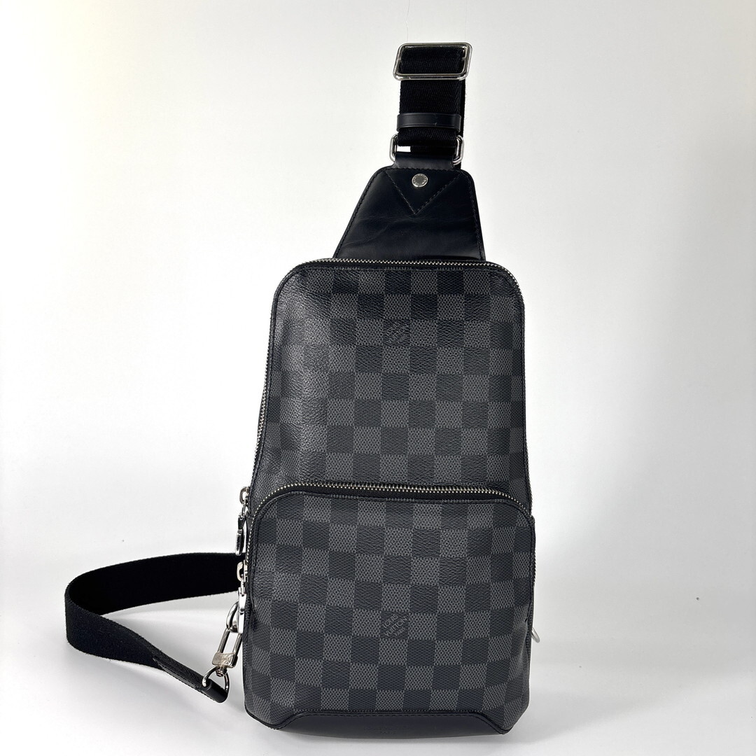 新品同様 Louis Vuitton ルイヴィトン ダミエグラフィット スリングバッグ ブラック メンズ 黒 アヴェニュー・N41719 ショルダーバッグ