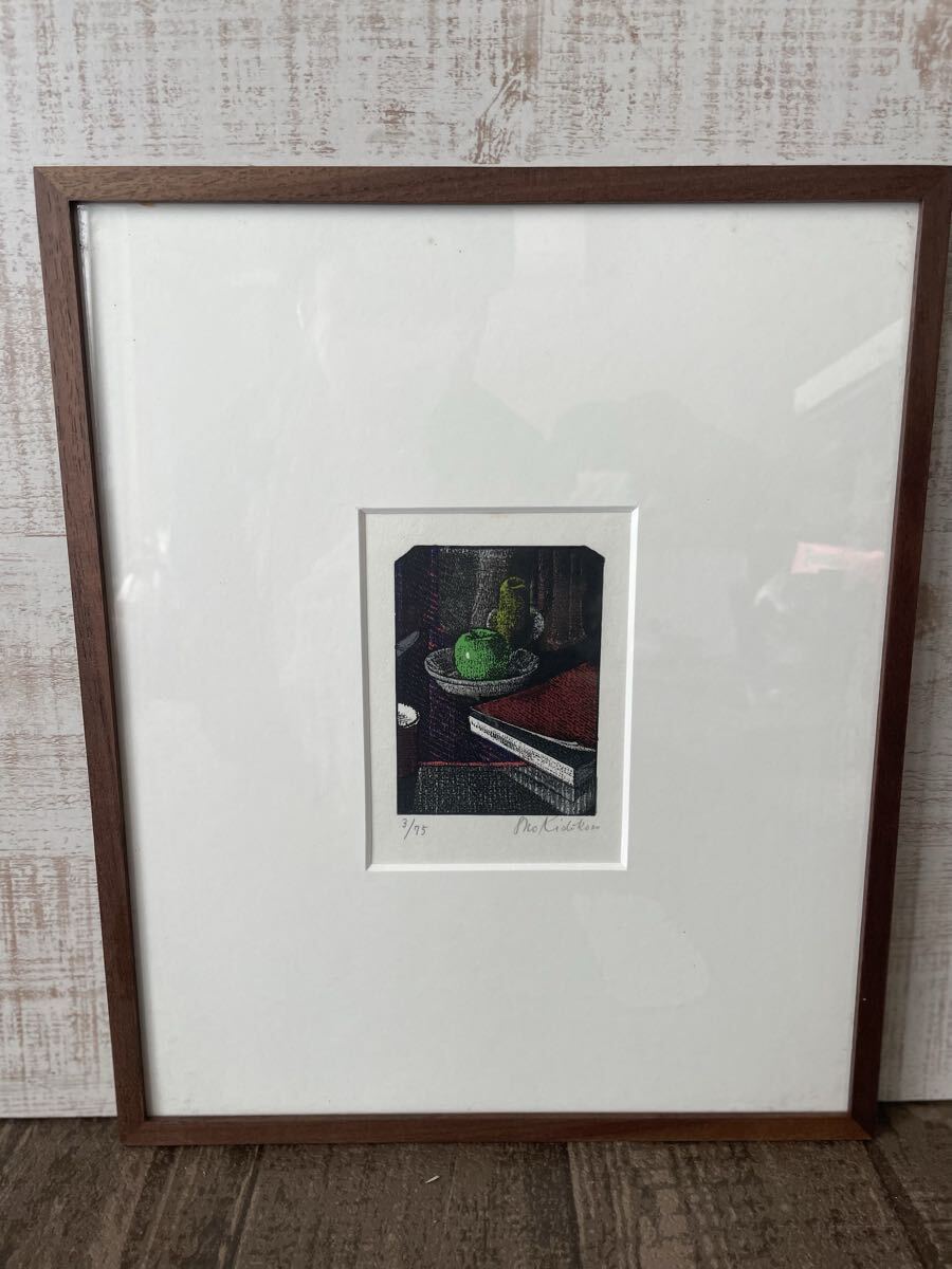真作 城所祥 木口 木版画 鉛筆 直筆サイン入り ED エディション入り 日本版画協会会員 日動画廊 サイズ約35x29.5cm 