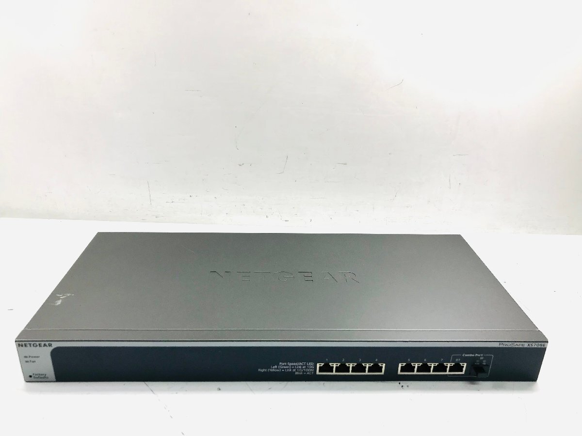 初期化済み　NETGEAR/ネットギア XS708Ev2 10G対応 8ポートスイッチ イーサネット アンマネージプラス・スイッチ