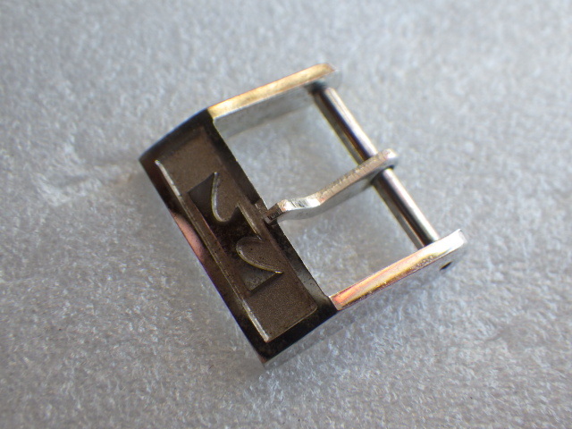 美品　テクノス　純正　尾錠　14ｍｍ　銀色　ヴィンテージ　ｖ022101