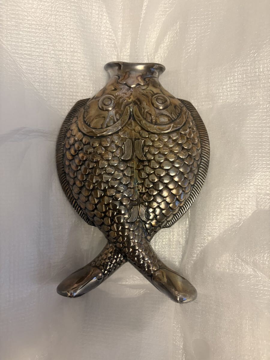 フランス高級シルバー製品老舗　クリストフル　Christofle 花瓶　一輪挿し　Deux Poissons Two Fish 魚