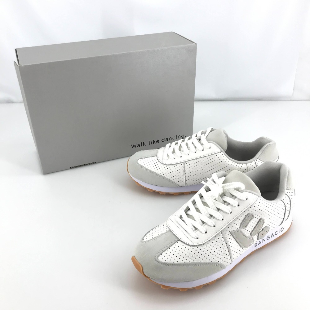 05w19314 サンガッチョ Sangacio にゅ〜ず MOM OFFWHITE ホワイト 26.5cm US8.5 UK8 EU42 タイ製 メンズ スニーカー 中古品 【館林店】