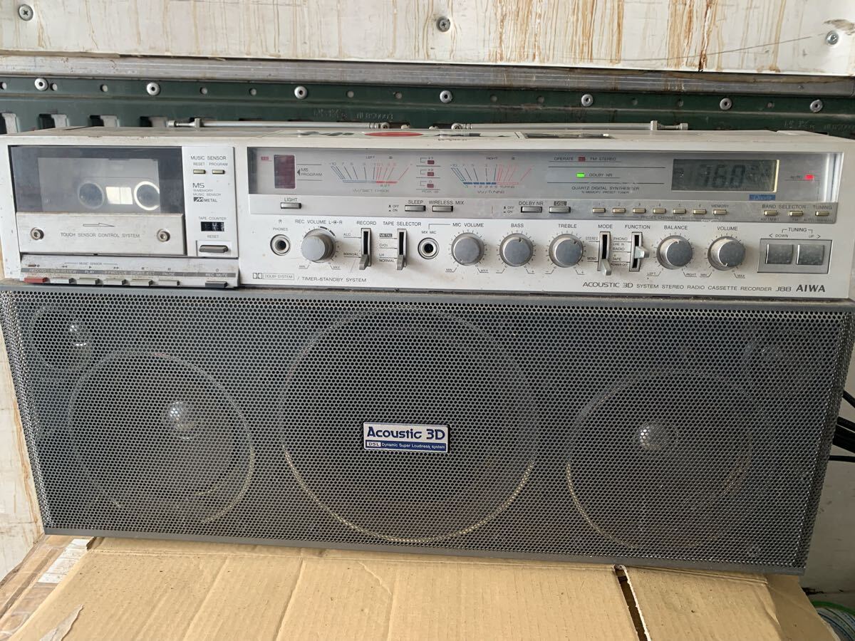 AIWA CS-J88 ACOUSTIC 3D ラジカセ　ジャンク品　現状品新潟　通電確認済み　