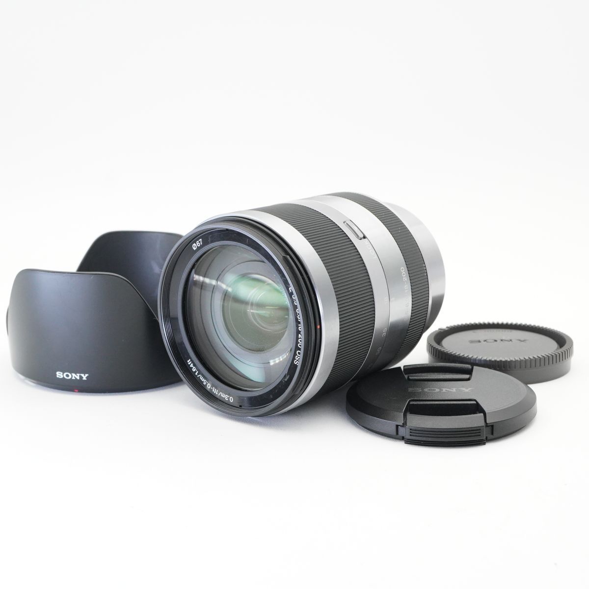 良品 動作確認済 SONY ソニー E 18-200mm F3.5-6.3 OSS SEL18200 シルバー ズームレンズ #B2933