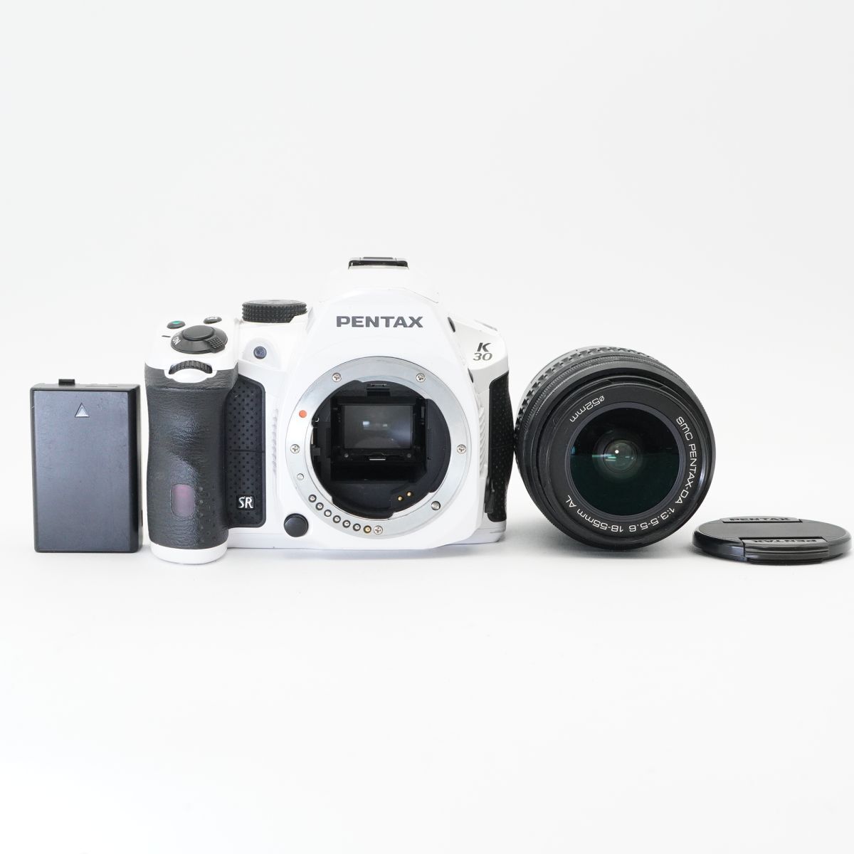 良品 動作確認済 PENTAX ペンタックス K30 ホワイト レンズキット DA 18-55mm F3.5-5.6 AL #B2894